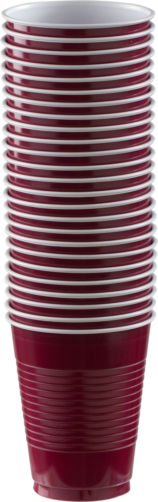 Big Party Pack Plastic Reusable Cups, Various Colours, 16-oz, 50-pk, for Christmas/Thanksgiving/New Year's Eve/Birthday Party